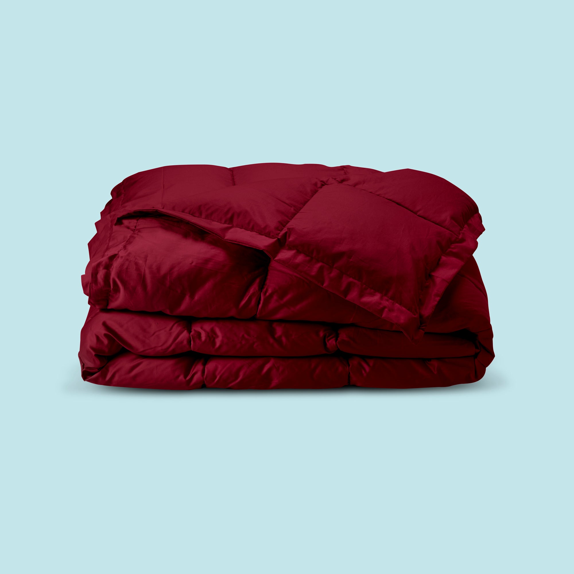 Trapunta raso tinta unita in piuma